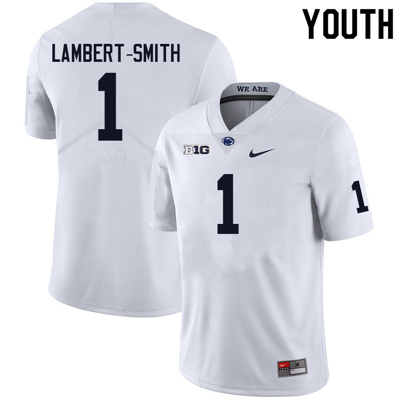 Youth #1 KeAndre Lambert-Smith Penn State Nittany Lions College Football Jerseys Sale-White - Click Image to Close